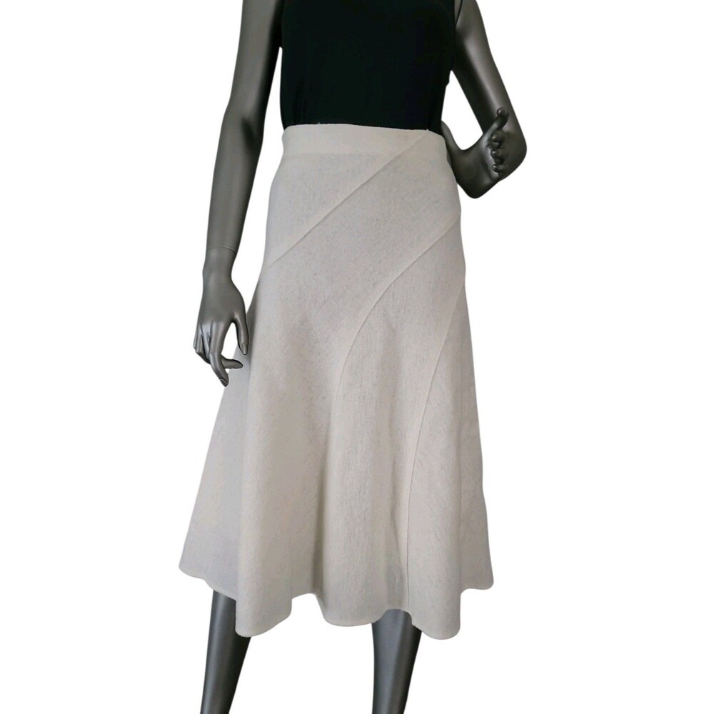 Hugo Boss Vicena Maxi Woven Boiled 100% Virgin Wool Skirt Size 12